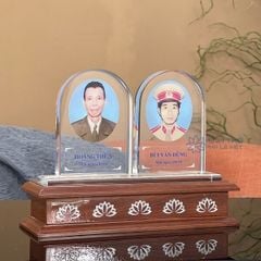 Ảnh Thờ Pha Lê Đôi KT021 - Cao 21cm