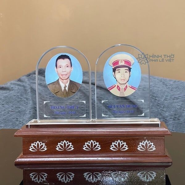 Ảnh Thờ Pha Lê Đôi KT021 - Cao 21cm