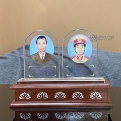Ảnh Thờ Pha Lê Đôi KT021 - Cao 21cm