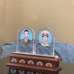 Ảnh Thờ Pha Lê Đôi KT021 - Cao 21cm