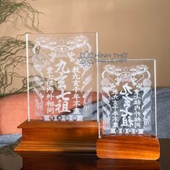 Liên Thờ Cửu Huyền Thất Tổ Pha Lê Khắc 3D - Chữ Hán KT022 (2 size 25-32cm)