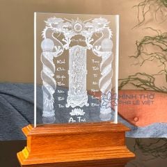 Liên Thờ Cửu Huyền Thất Tổ Pha Lê Khắc 3D - KT023 (2 size 25-32cm)