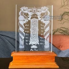 Liên Thờ Cửu Huyền Thất Tổ Pha Lê Khắc 3D - KT023 (2 size 25-32cm)