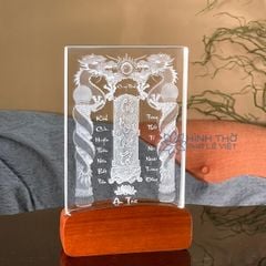 Liên Thờ Cửu Huyền Thất Tổ Pha Lê Khắc 3D - KT023 (2 size 25-32cm)
