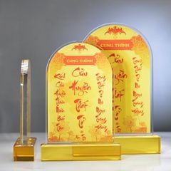 Liễn Thờ Cửu Huyền Thất Tổ Pha Lê - KT029 (3 size)