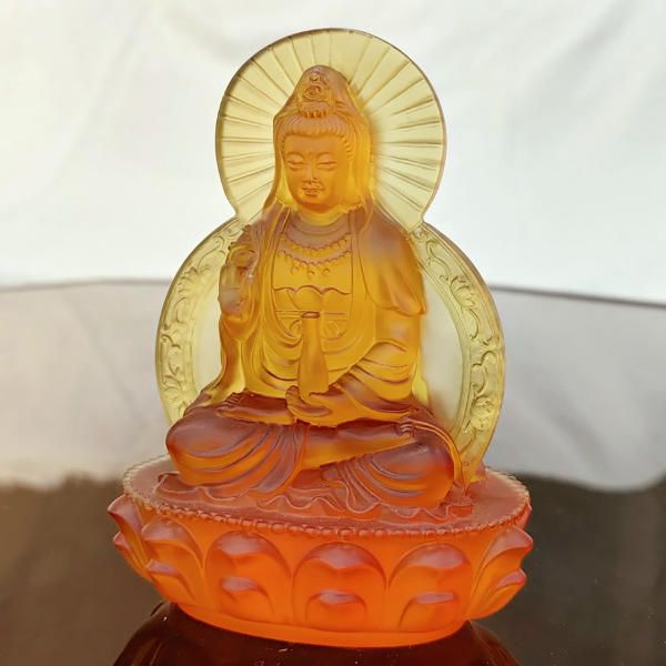 Tượng Mẹ Quán Âm Bồ Tát 2 Mặt Lưu Ly LL010