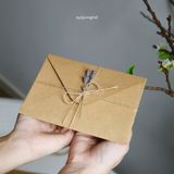  Thiệp giấy Kraft hoa oải hương 