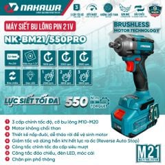 Máy siết bu lông pin NAKAWA NK-BM21/550PRO