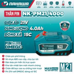 Pin 21V 4.0Ah NAKAWA NK-PM21/4000