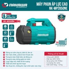 Máy phun áp lực NAKAWA NK-MP2850NE (không chỉnh áp)