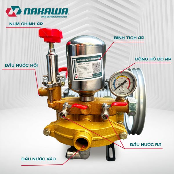 Đầu phun áp lực NAKAWA NK3054H