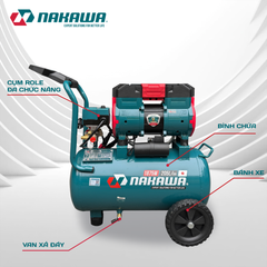 Máy nén khí không dầu, tốc nhanh, siêu êm NK-BH2530PLUS - 30 lít