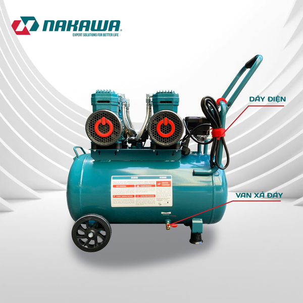 Máy nén khí không dầu, tốc nhanh, siêu êm NK-BH5050E - 50 lít
