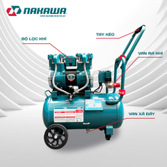 Máy nén khí không dầu, tốc nhanh, siêu êm NK-BH2530PRO - 30 lít