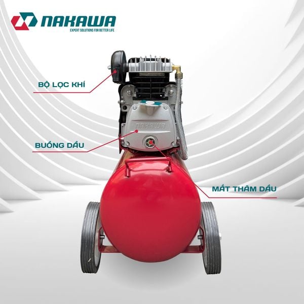 Máy Nén Khí đầu liền 2 tụ NAKAWA NK-2T3550E