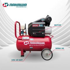 Máy Nén Khí đầu liền 2 tụ NAKAWA NK-2T2530E