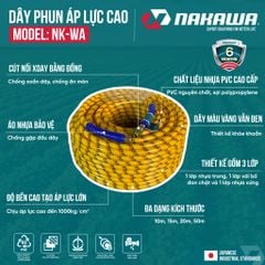 Dây phun áp lực cao NAKAWA NK-WA (các kích thước 10, 15, 20, 50m)