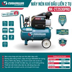 Máy Nén Khí đầu liền 2 tụ NAKAWA NK-2T2530PRO