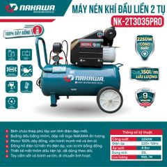 Máy Nén Khí đầu liền 2 tụ NAKAWA NK-2T3035PRO