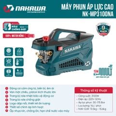 Máy phun áp lực NAKAWA NK-MP3100NA (có chỉnh áp)