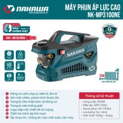 Máy phun áp lực NAKAWA NK-MP3100NE (không chỉnh áp)