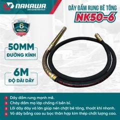 Dây đầm rung bê tông NAKAWA NK50-6