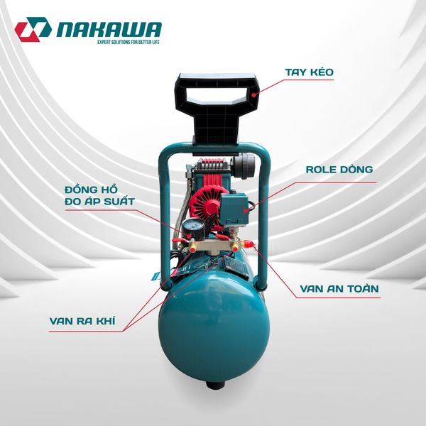 Máy nén khí không dầu, tốc nhanh, siêu êm NK-BH1630E - 30 lít