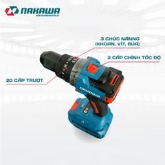 Máy khoan pin 3 chức năng NAKAWA NK-KM2113/70PRO
