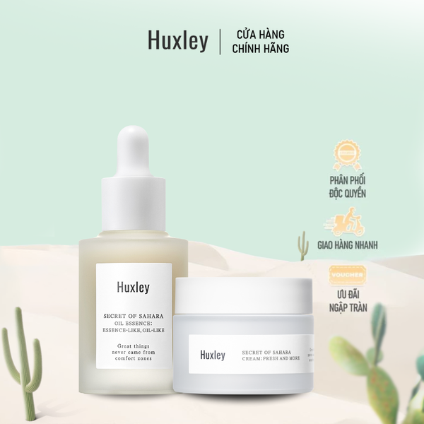  Combo Dưỡng Ẩm, Chống Lão Hóa Huxley Oil - Like Essence - Like 30ml & Huxley Cream Anti Gravity 50ml 