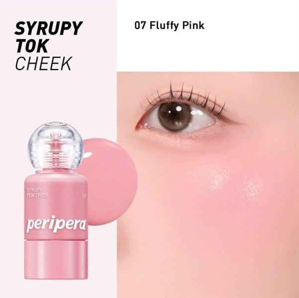  PERIPERA Syrupy Tok Cheek Má Hồng 9g - 07 Fluffy pink 