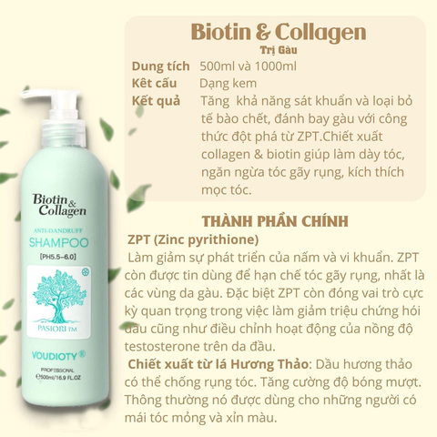  [Hàng Công Ty] BIOTIN & COLLAGEN Dầu Gội 
