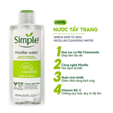  [Hàng Công Ty] Tẩy Trang Simple 200ml 