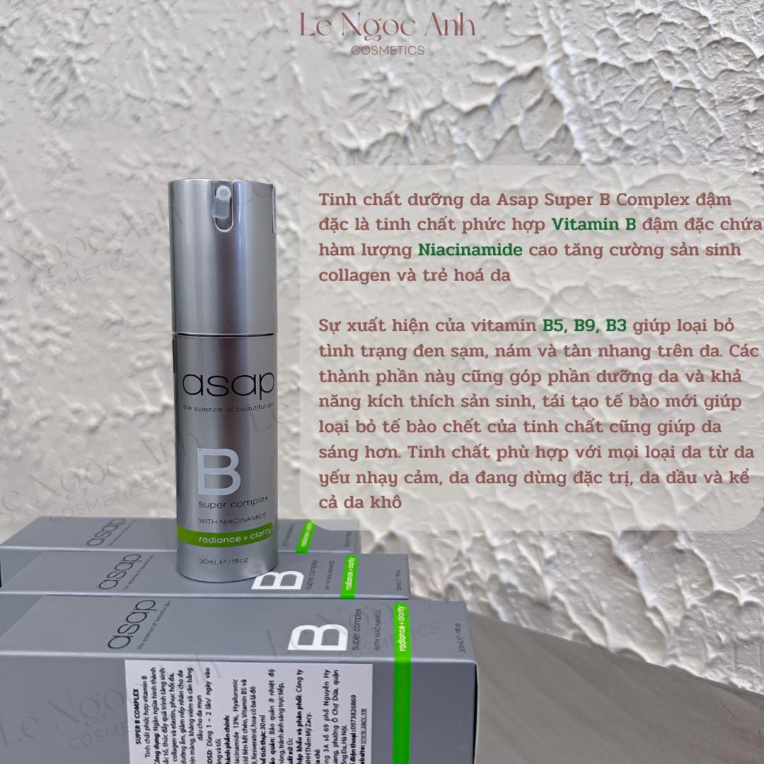 Serum Asap Super B complex with niacinamide 30ml LE NGOC ANH COSMETIC