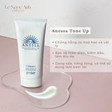  [HÀNG CÔNG TY] ANESSA Tone Up Brightening UV Sunscreen Gel 90g Kem Chống Nắng ( Trắng Tím ) 