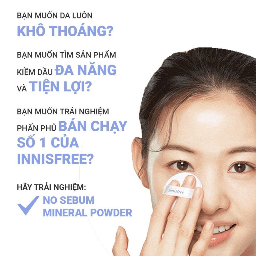 Phấn Phủ Bột Innisfree No-Sebum Mineral Powder – LE NGOC ANH COSMETIC