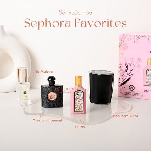  ( Thanh lí )Set Nước Hoa 4 Món Sephora Favorites - Nước Hoa Ysl Black Opium 7.5ml 