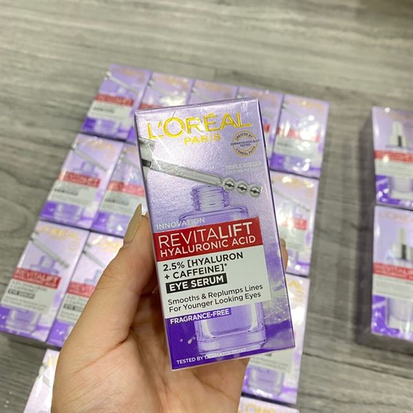  Serum Mắt Loreal Revitalift Hyaluronic Acid 2.5% Hyaluron + Caffeine Eye 20ml 