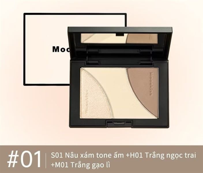  MOOEKISS Khối Highlight 3 Ô - 16.5g ( Mẫu cũ ) 