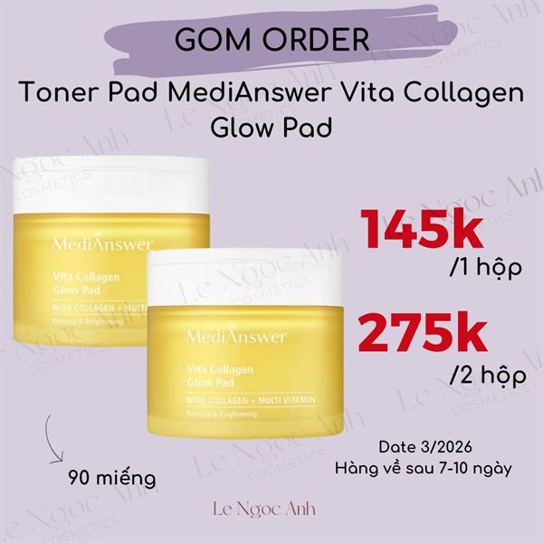  [Hàng Công Ty] MEDIANSWER Vita Collagen Toner Pad 80 Miếng 