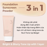  Kem Chống Nắng Nâng Tone Numbuzin Porcelain Base - Skip Tone Up Beige 