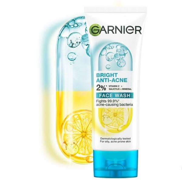  [Hàng Công Ty] GARNIER Bright Anti-Acne Gel Rửa Mặt - 50ml 