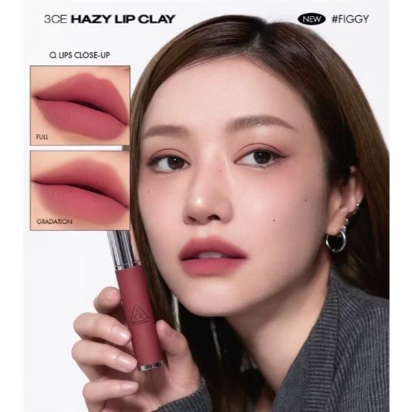  Son 3CE Hazy Lip Clay - Figgy 