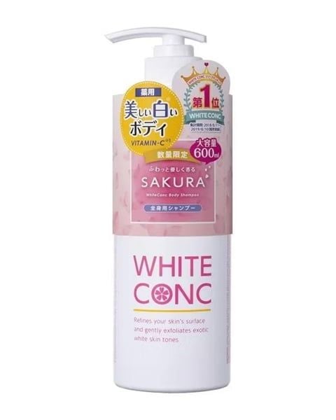  [HÀNG CÔNG TY] WHITE CONC Body Shampoo CII Sakura Sữa Tắm - 600ml 
