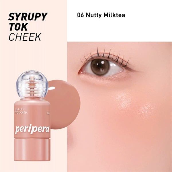  PERIPERA Syrupy Tok Cheek Má Hồng - 06 Nutty Milktea 9g 