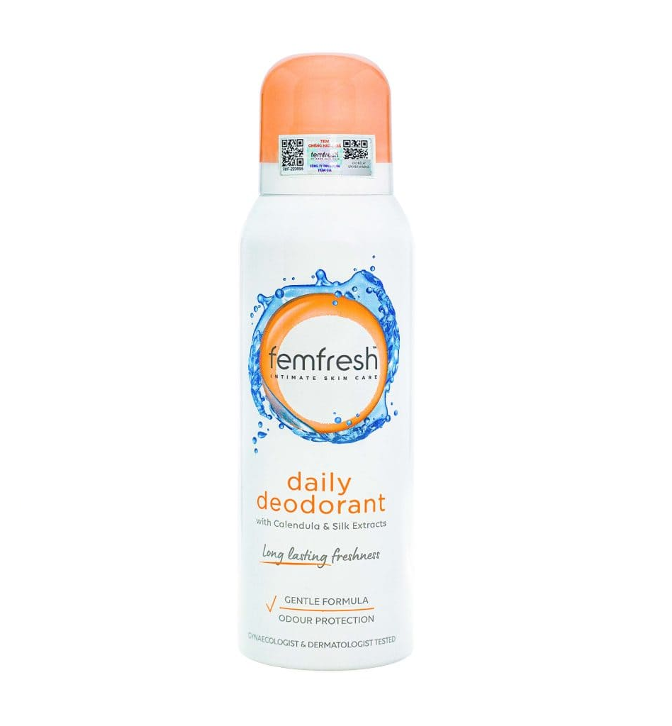  [Hàng Công Ty] FEMFRESH Intimate Hygiene - Cam 150ml (size nhỏ)Xịt Femfresh Intimate Skin Care Daily Deodorant - 125ml 