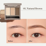  Bột Tán Mày Fmgt Ink Brow Powder Kit - 01 Natural Brown 