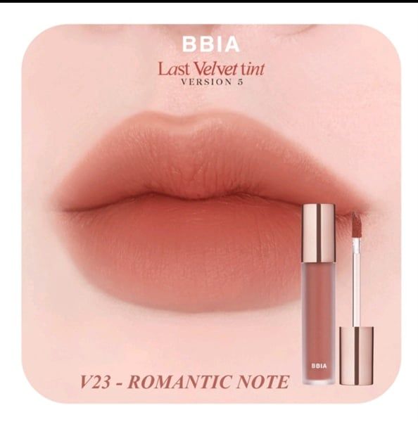  Son Bbia Last Velvet Lip Tint Vegan V23 Romantic Note 