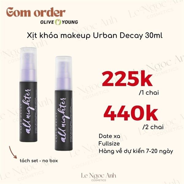  URBAN Decay Xịt Makeup 30ml - No Box 
