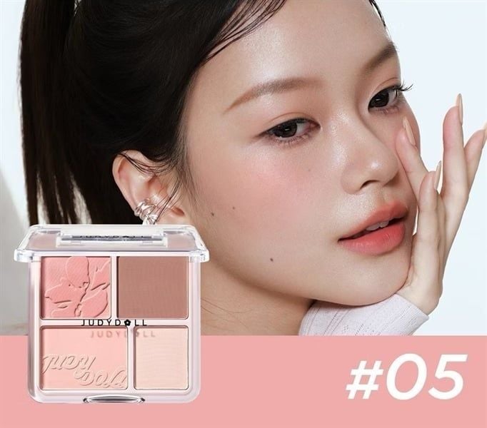  JUDY DOLL Blush & Highlight Palette Má Hồng 4 Ô - 05 