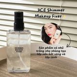  Xịt Khoá Makeup Có nhũ 3CE Shimmer Makeup Fixer 95ml #Trắng 